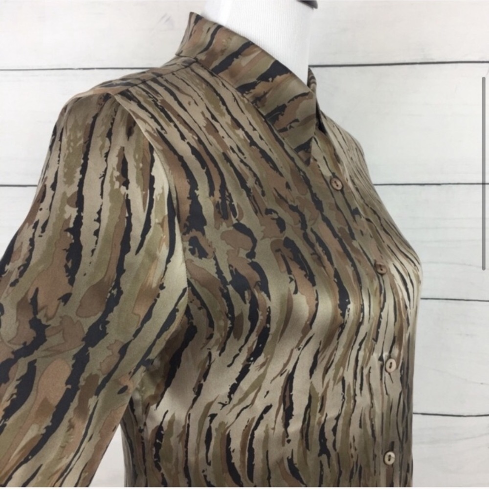 Equipment Printed Silk Button-Down Blouse - image 4